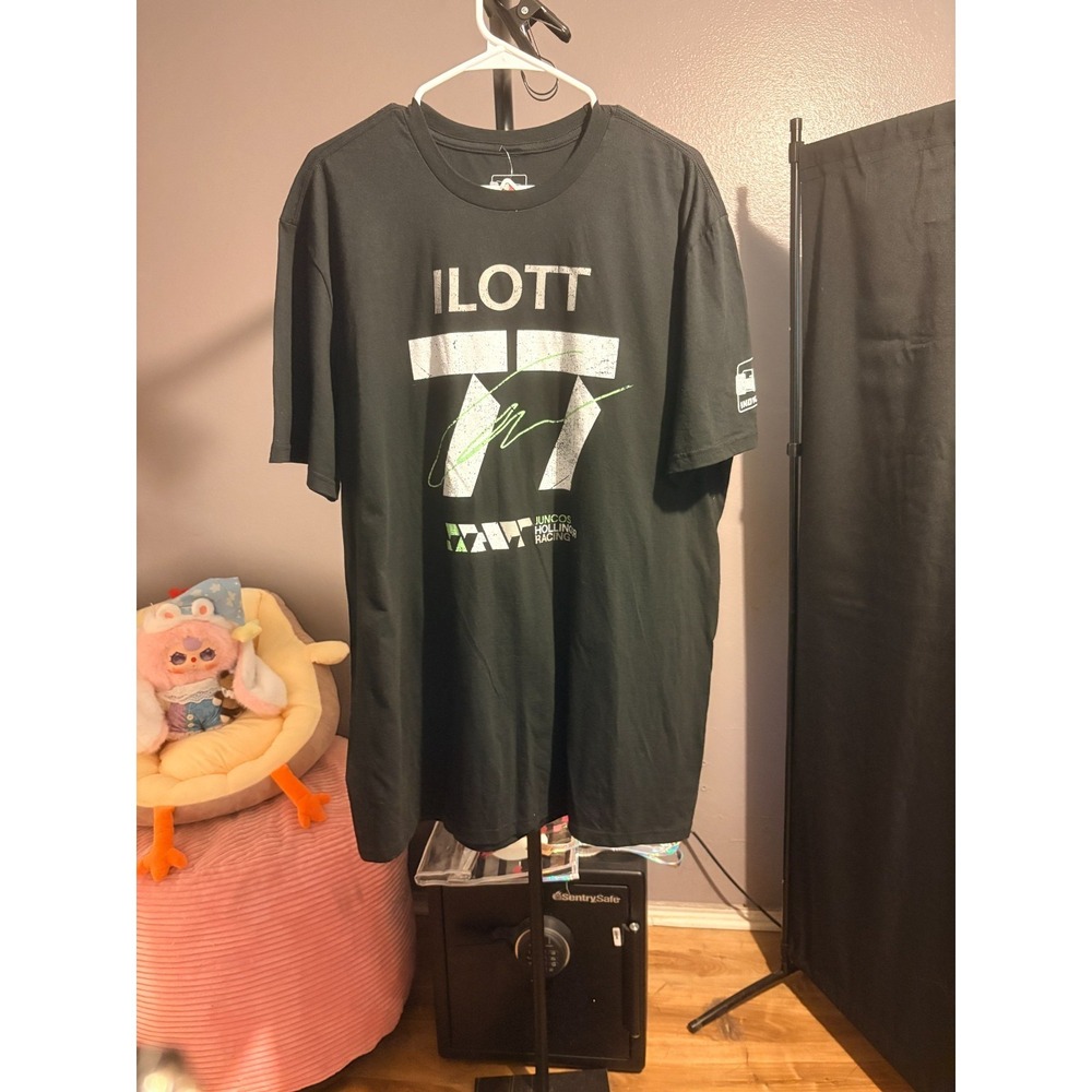 Indycar - Black Indy Car ILOTT T Shirt - Hollinger Racing Sz 2XL